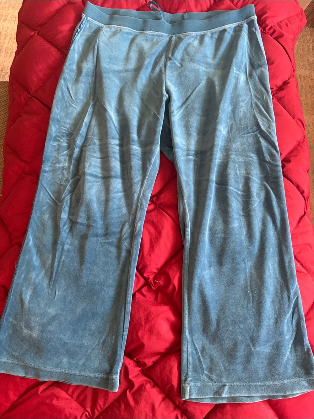 Hanes velour drawstring pants